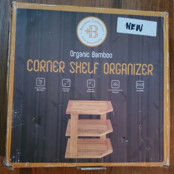 Bambusi Organic Bamboo Corner Shelf - Picture 2 of 3